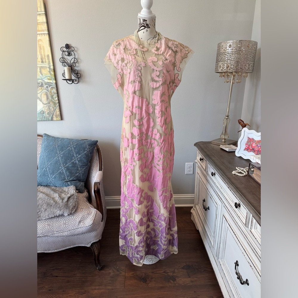 NWT Anthropology Ombré Maxi Slip Dress